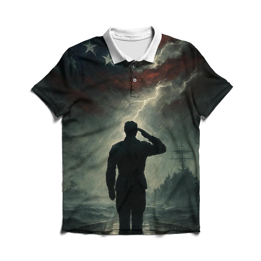 Harbor Vigil Under The Storm Flag designer slim fit polos