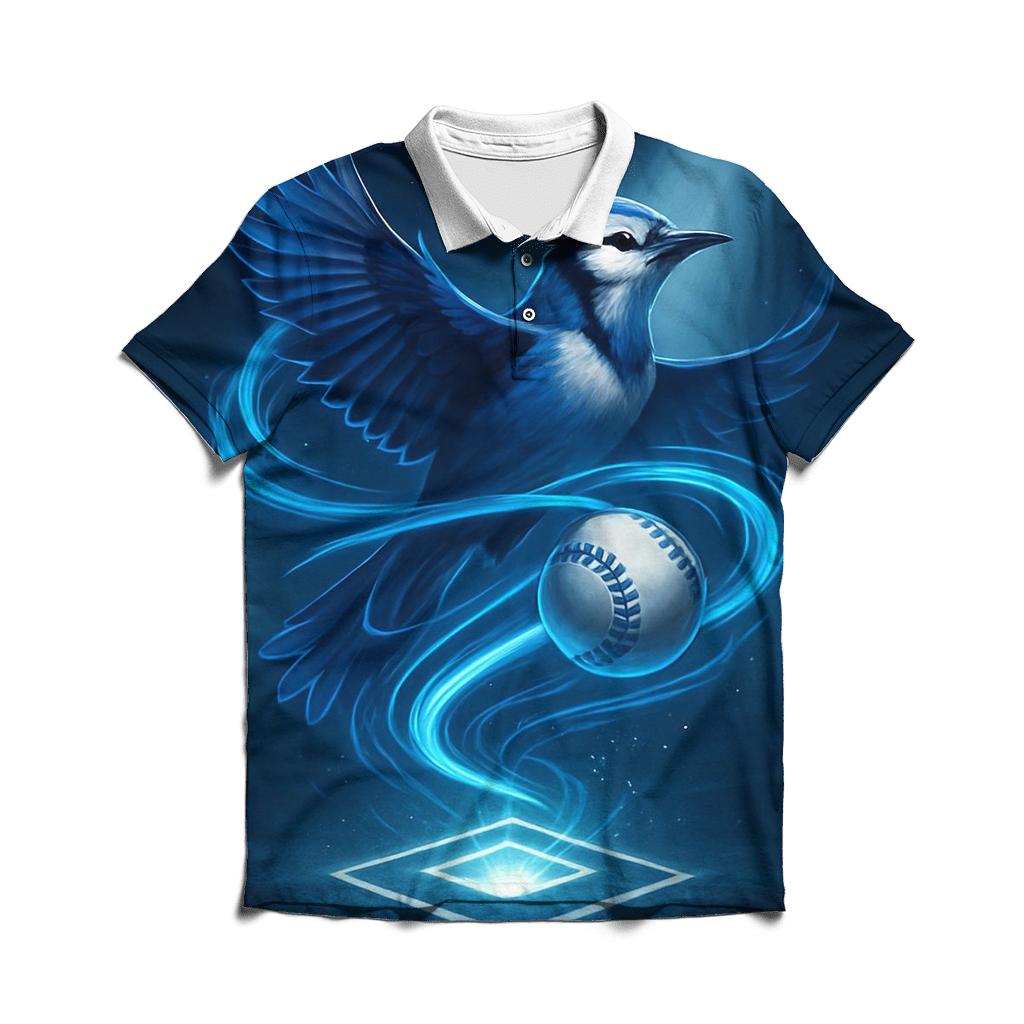 Aurora Diamond Surge Blue Jays embroidered polo tops