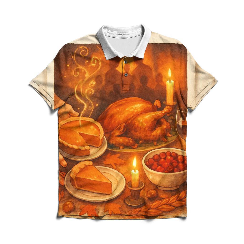Candlelit Pie Steam Constellations personalized polo shirts