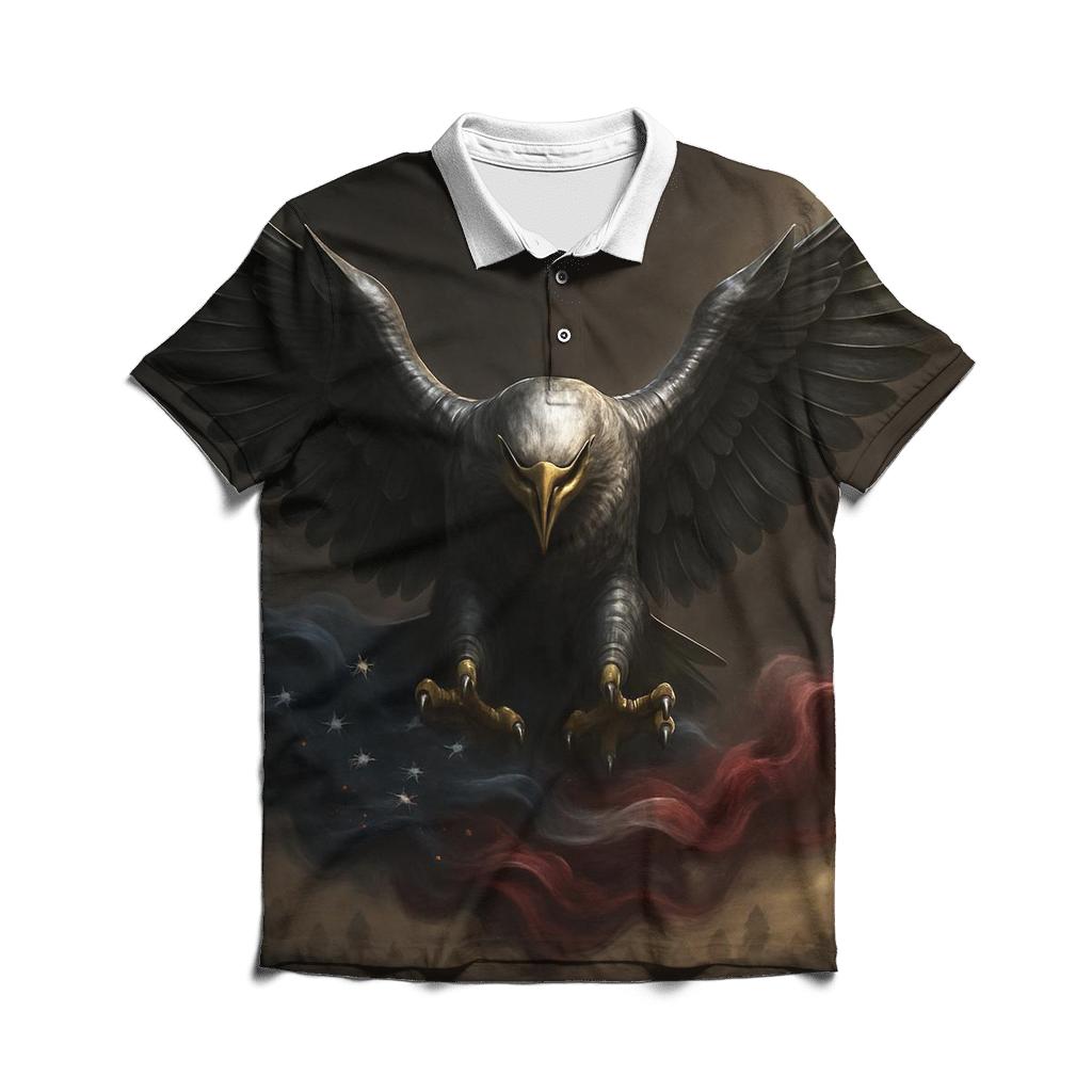 Eagle Of Steel Over The Banner Of Smoke classic pique polos