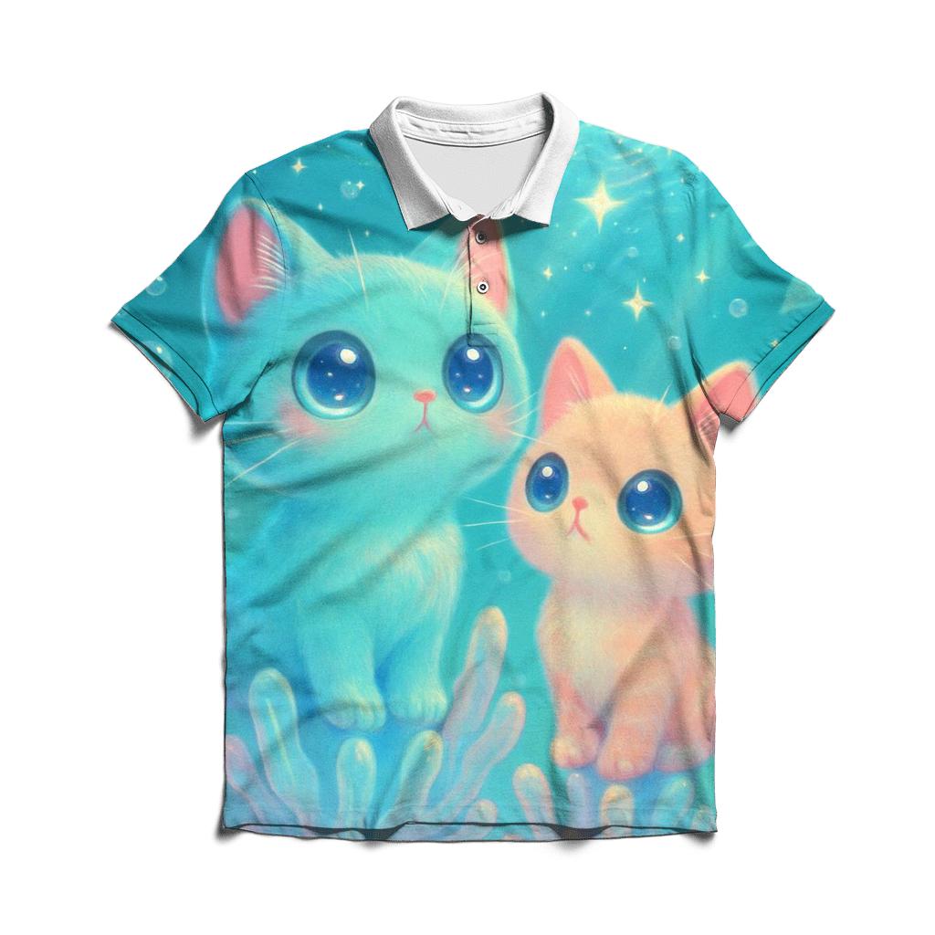 Crystal Reef Starwatch Kittens casual sports polo shirts