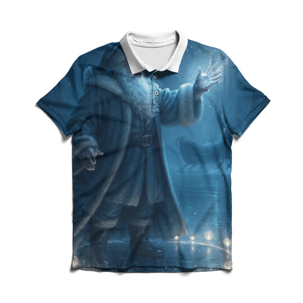 Frosted Moonlit Sleigh Summon custom polo shirts