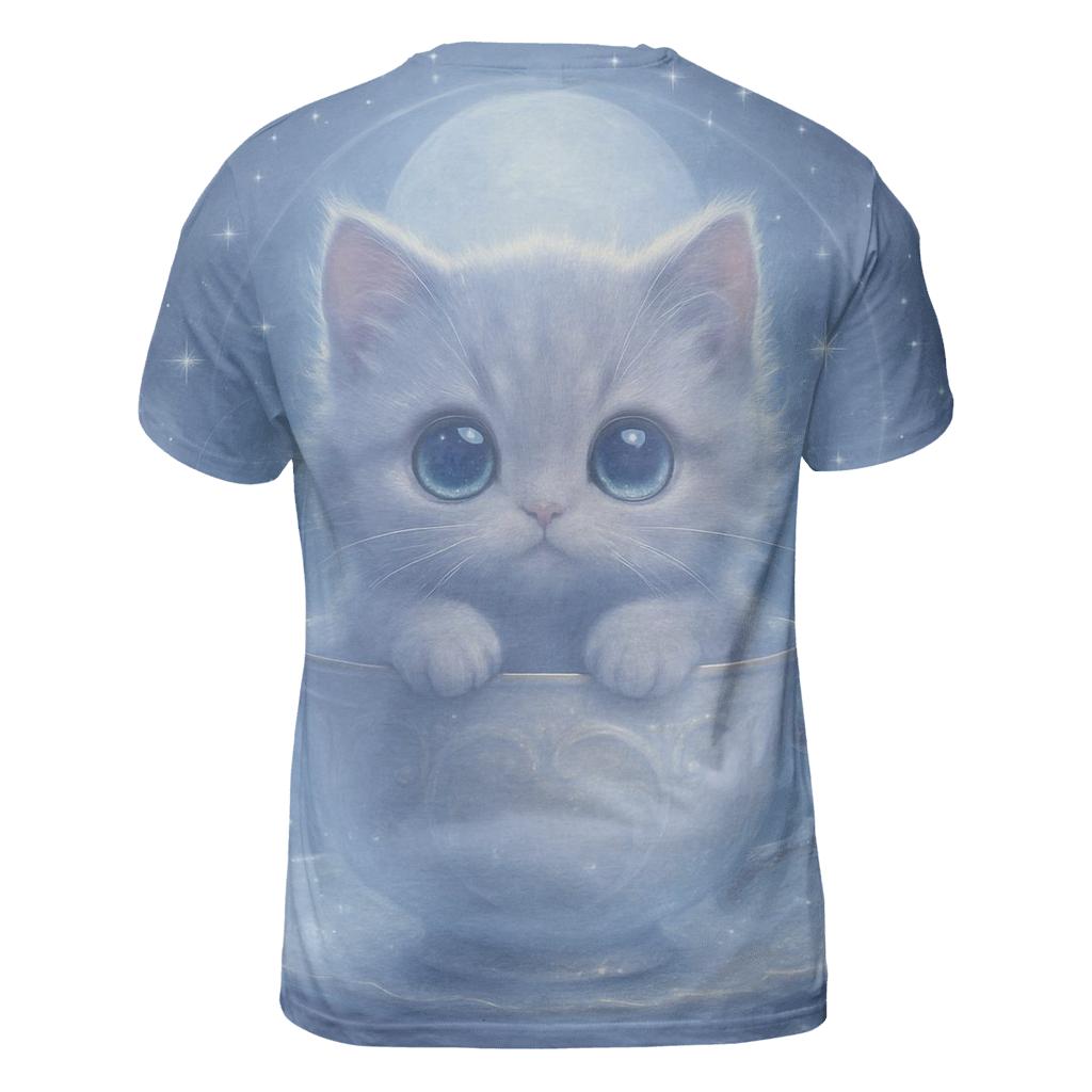 Moonbeam Teacup Kitten artistic all-over print tops