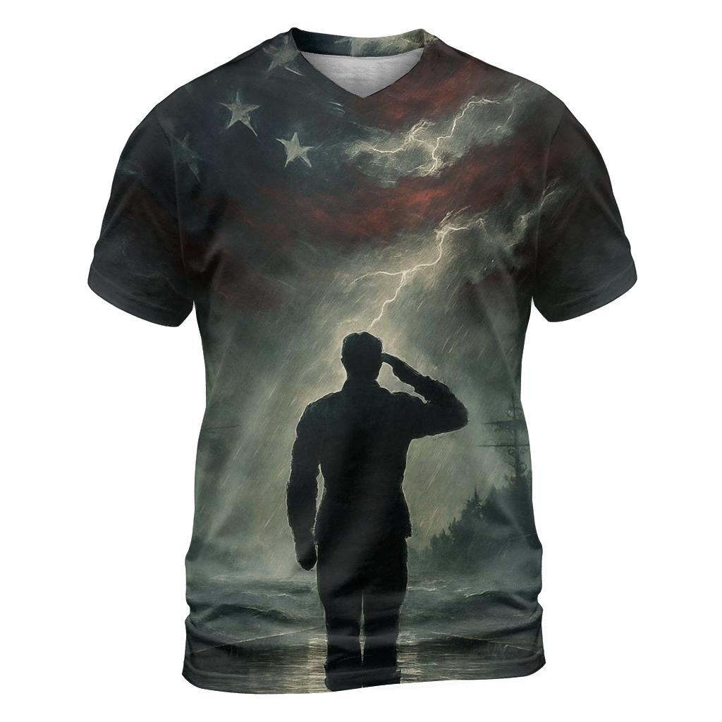 Harbor Vigil Under The Storm Flag creative print fashion shirts