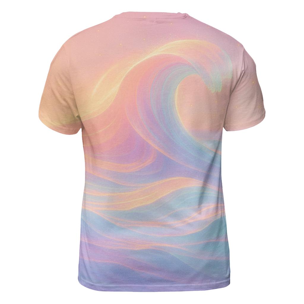 Luminous Tidal Mirage artistic all-over print tops