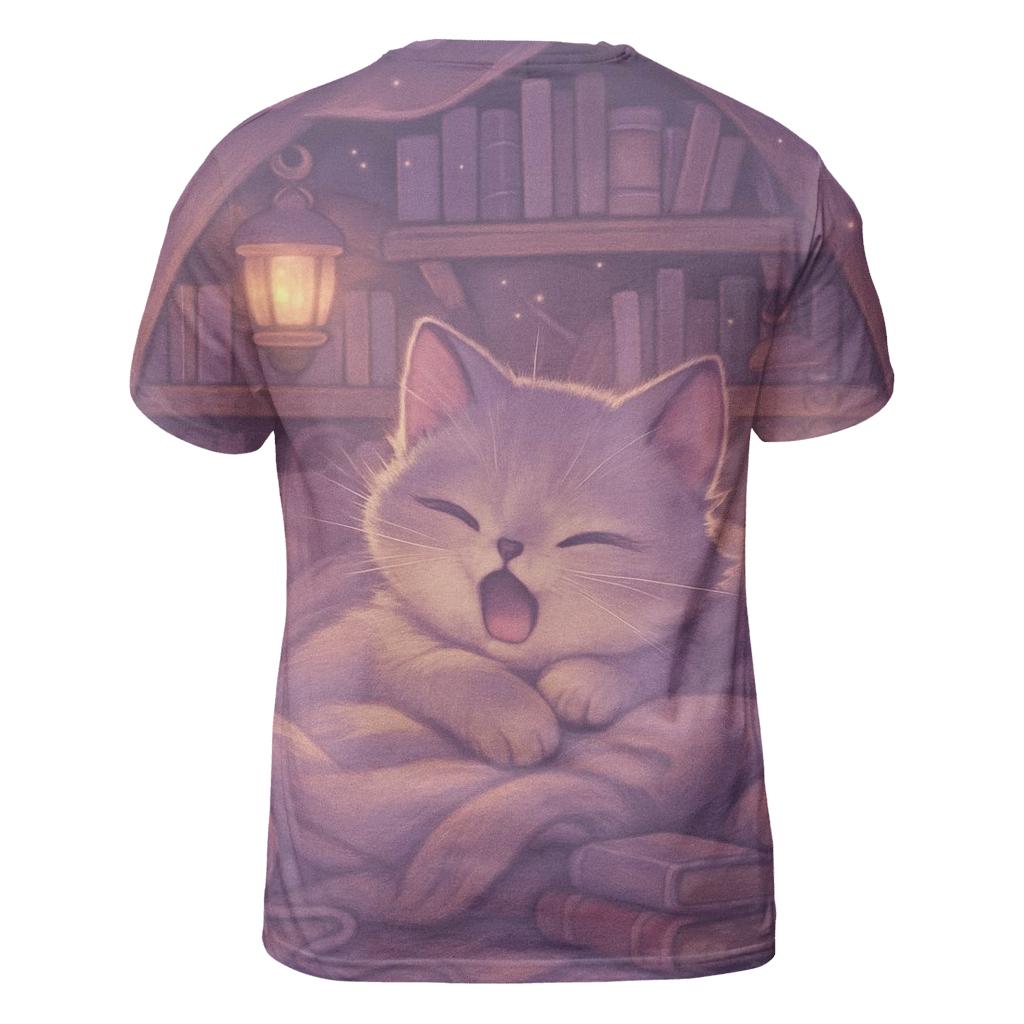 Lavender Library Blanket Purrs designer pattern shirts