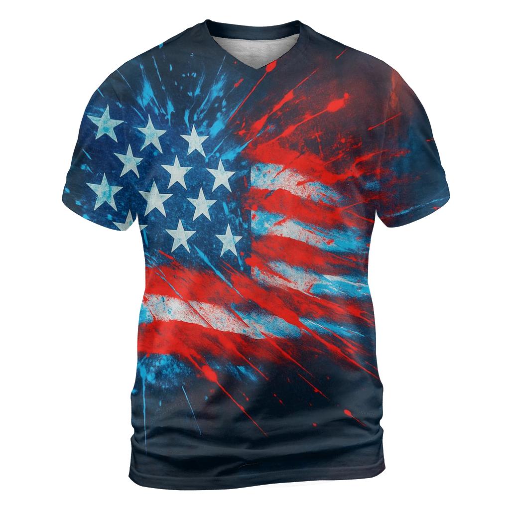Neon Alley Patriot Burst unique graphic print tees
