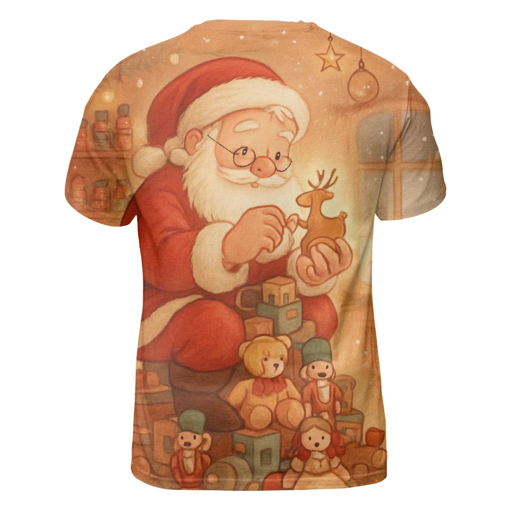 Storybook Clockwork Workshop Santa designer pattern shirts