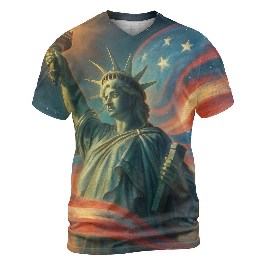 Liberty Torch Aurora Wrap personalized full print shirts