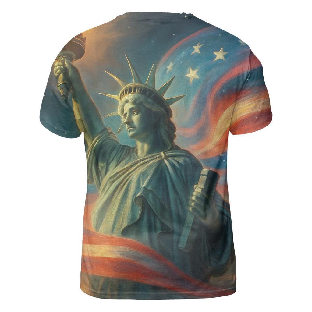 Liberty Torch Aurora Wrap personalized full print shirts