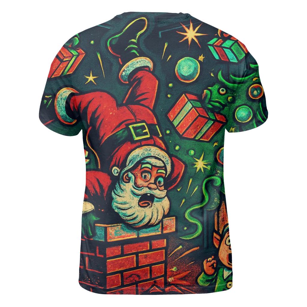 Santa Chimney Pinball Mishap personalized full print shirts
