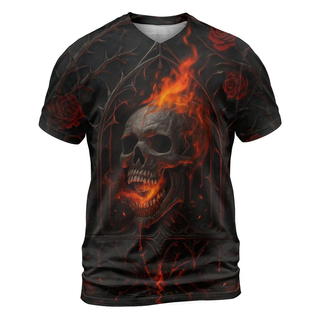 Infernal Bloom Of The Thorned Reliquary artistic all-over print tops