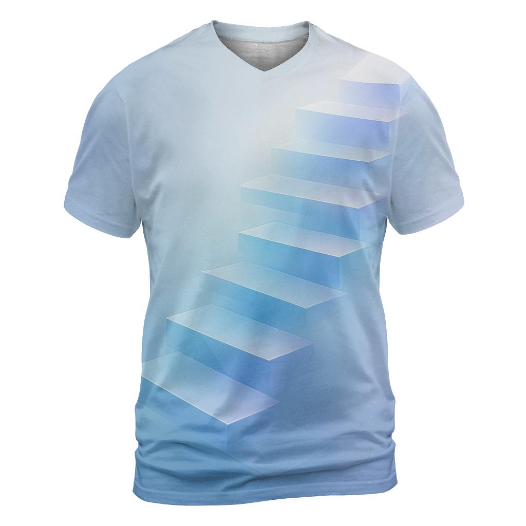 Prismatic Stairway Drift creative print fashion shirts