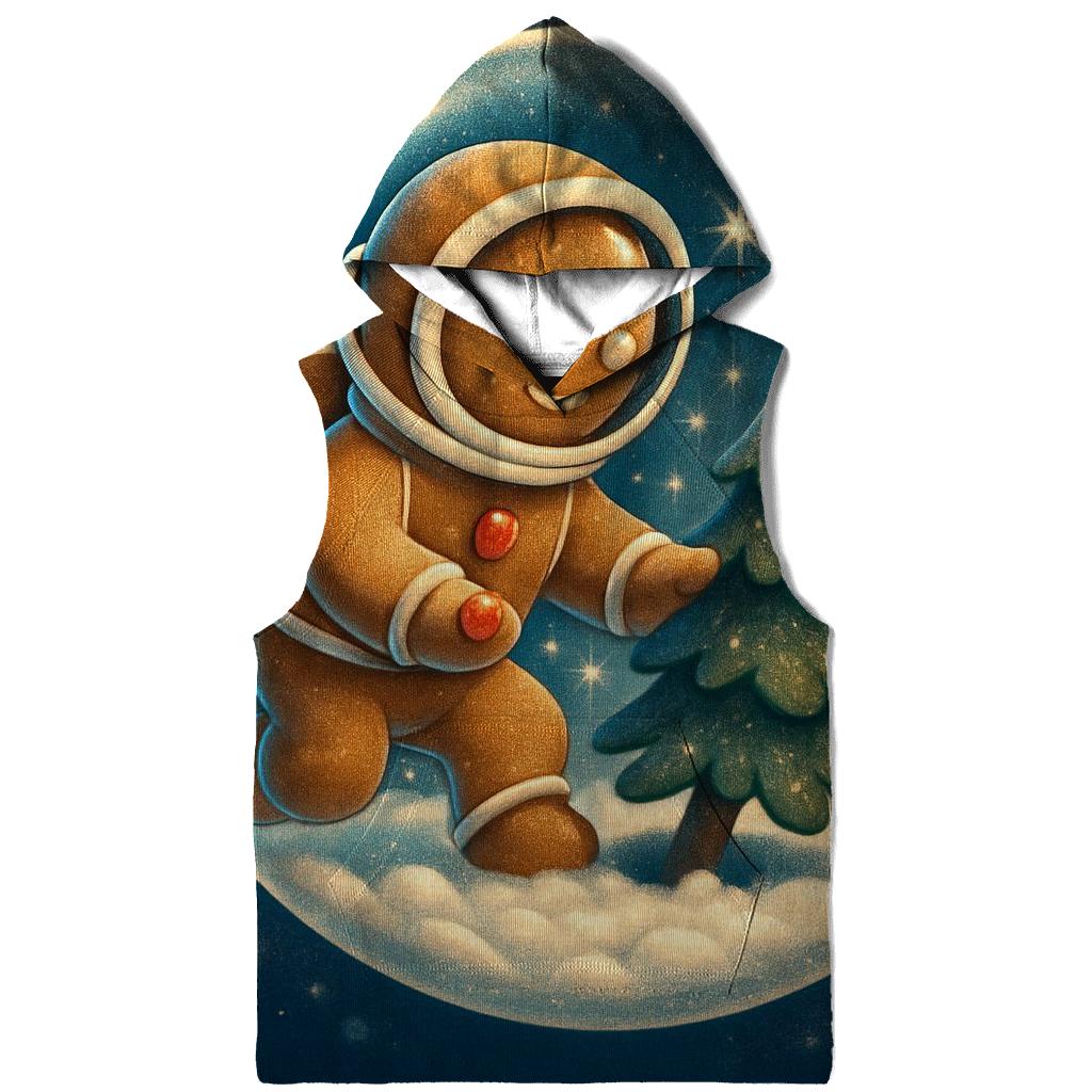 Gingerbread Astronaut Snow Globe Rescue lightweight hoodies