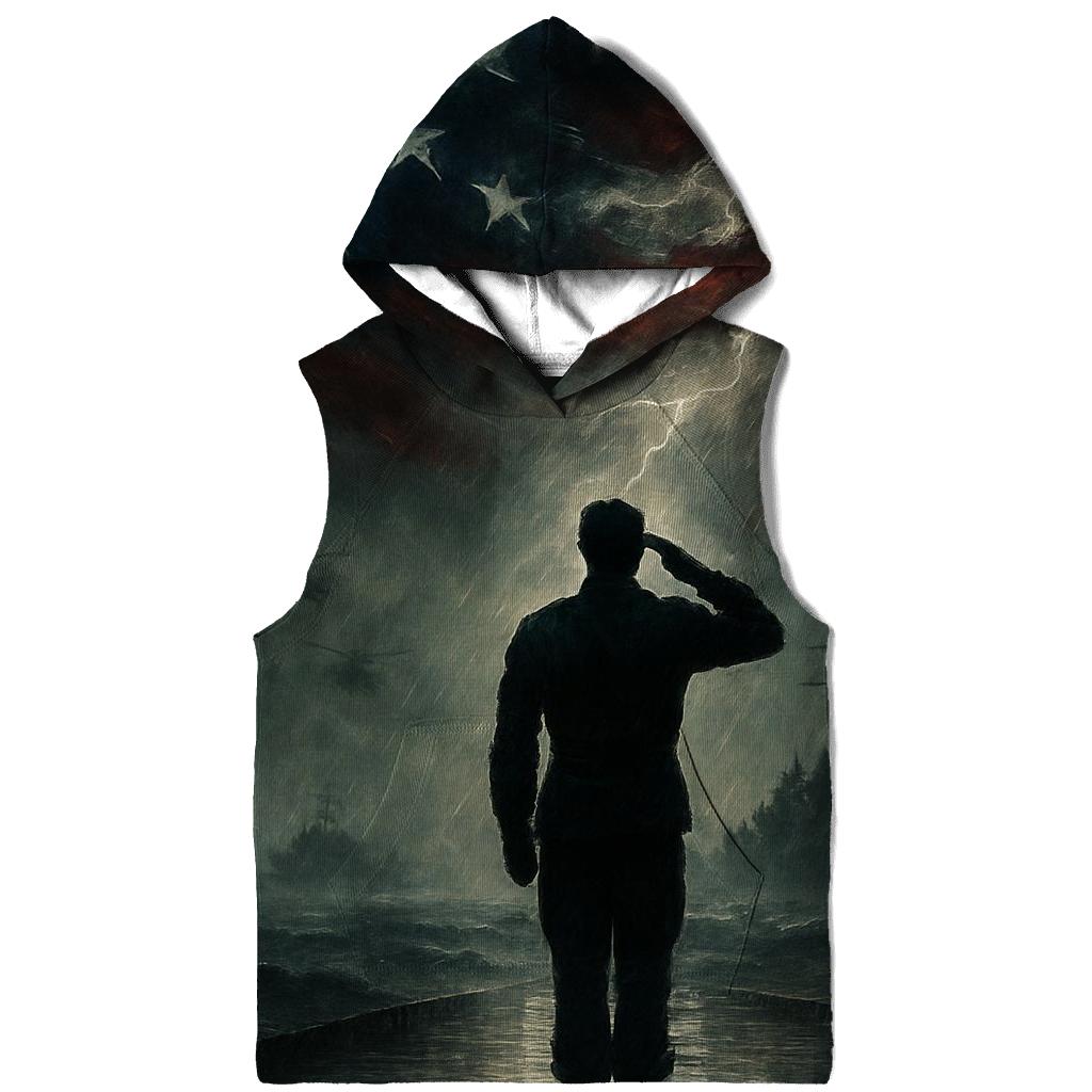 Harbor Vigil Under The Storm Flag printed hoodies