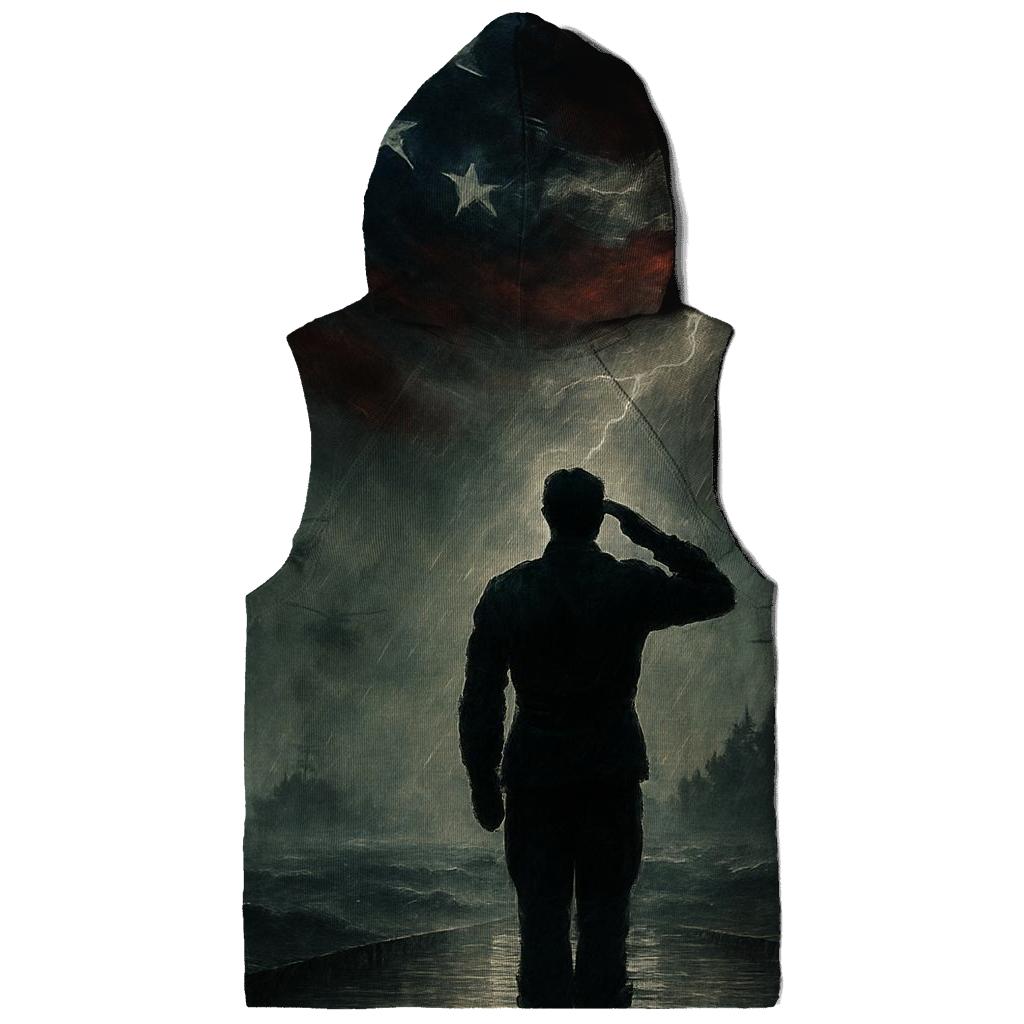 Harbor Vigil Under The Storm Flag printed hoodies