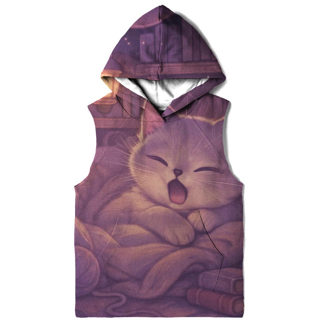 Lavender Library Blanket Purrs embroidered hoodies
