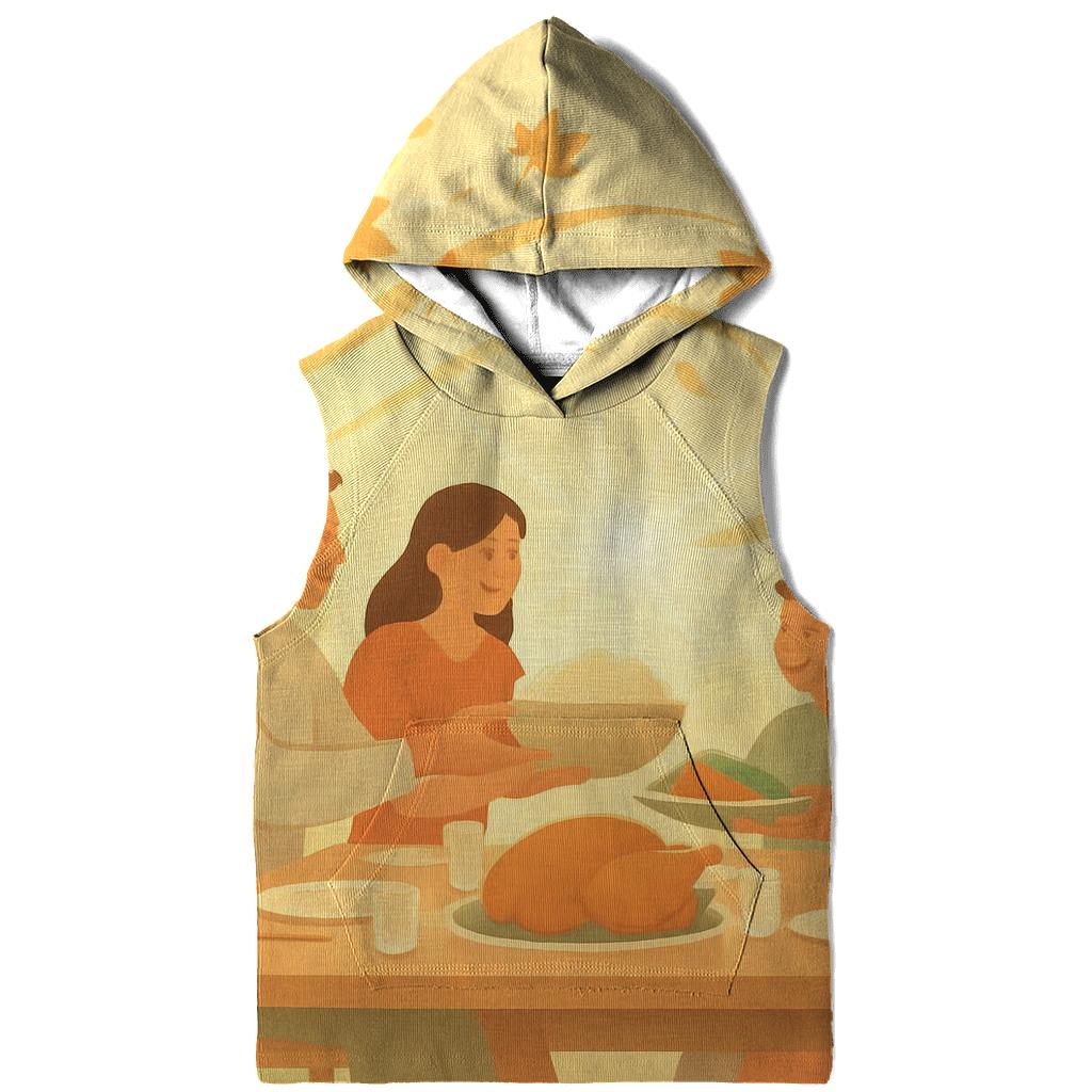 Sunbeam Leaf Dance Around The Farmhouse Table embroidered hoodies