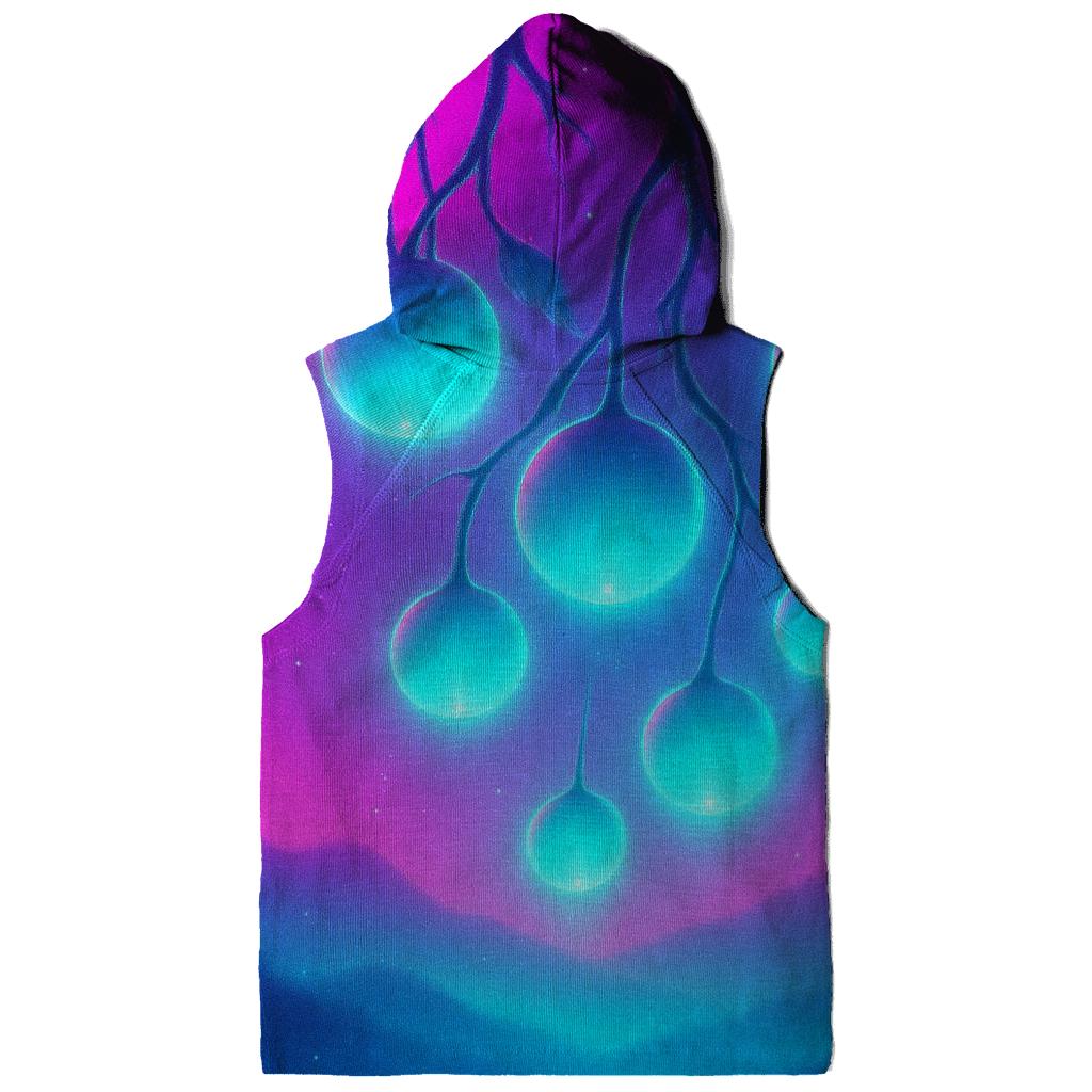 Neon Orchard Of Floating Orbs premium hoodies