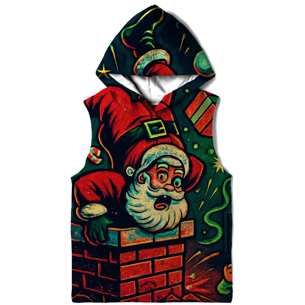 Santa Chimney Pinball Mishap premium hoodies