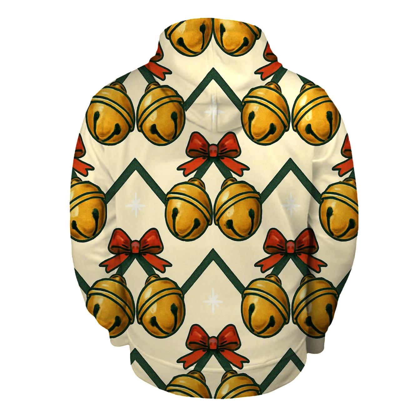 Golden Bell Chevron Parade On Warm Ivory Background hoodies fashion