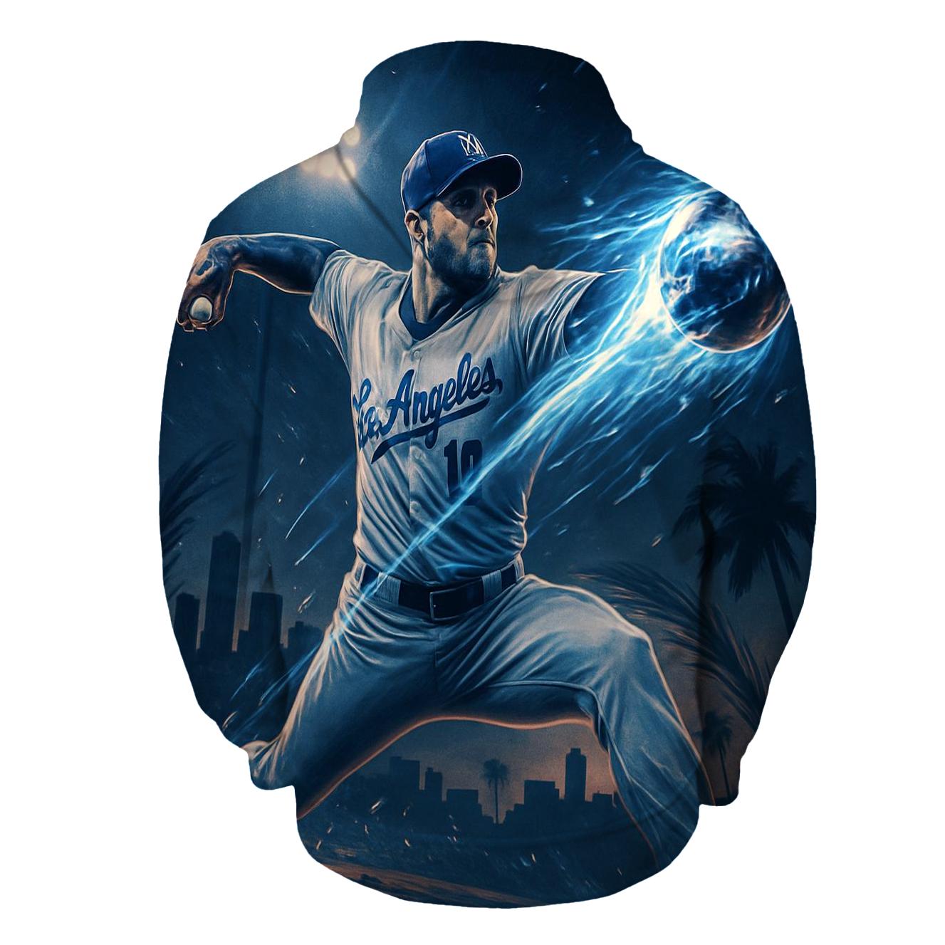 Chrome Comet Fastball Over Los Angeles premium hoodies