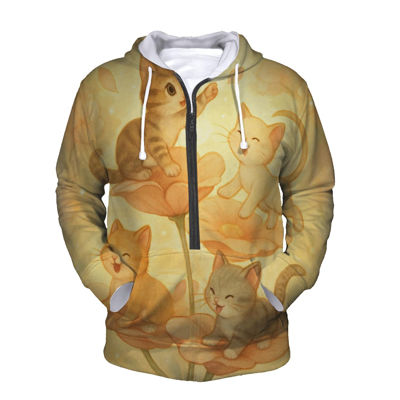 Sunrise Petal Carousel Cats hoodie styles