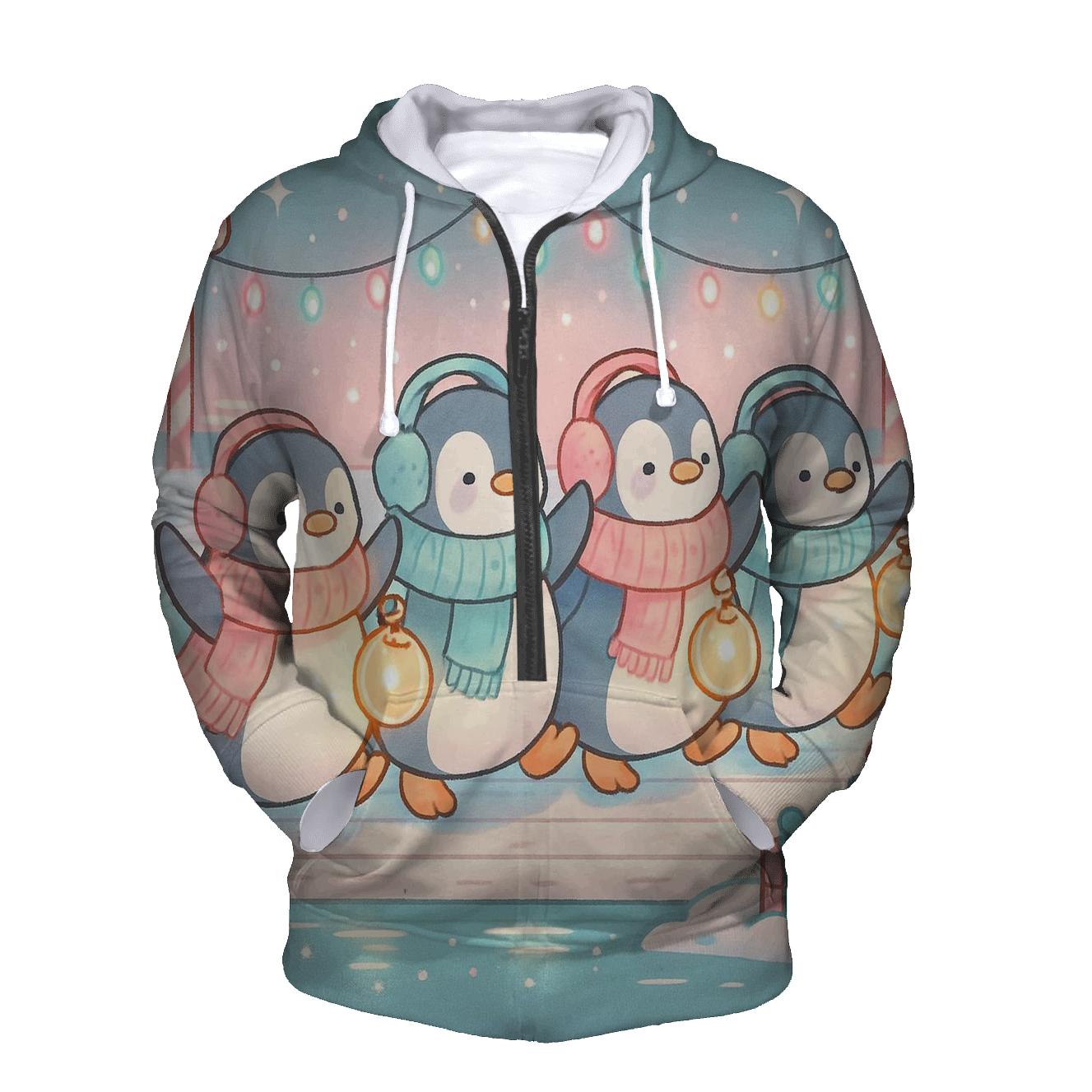 Penguin Parade Bubble Lights hoodies fashion