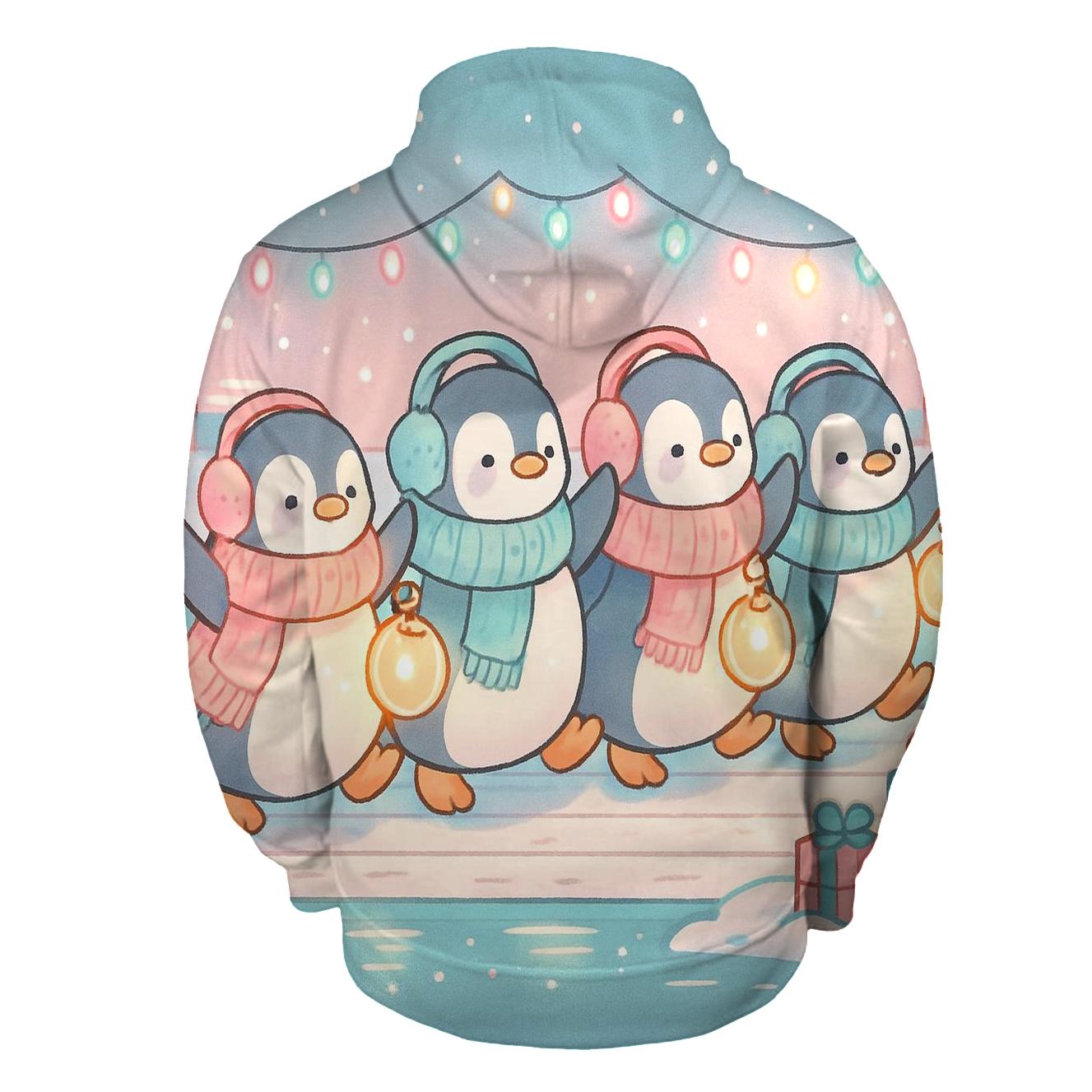 Penguin Parade Bubble Lights hoodies fashion