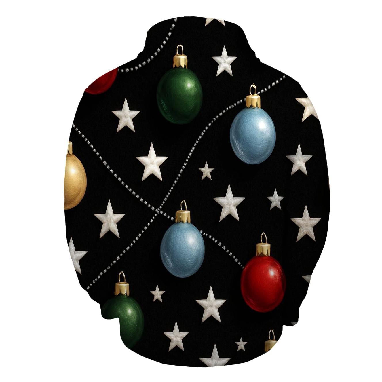 Star And Ornament Constellation Scatter On Black Background designer hoodies