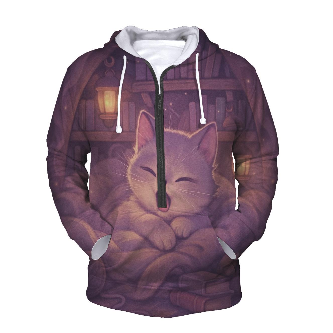 Lavender Library Blanket Purrs hoodie designs