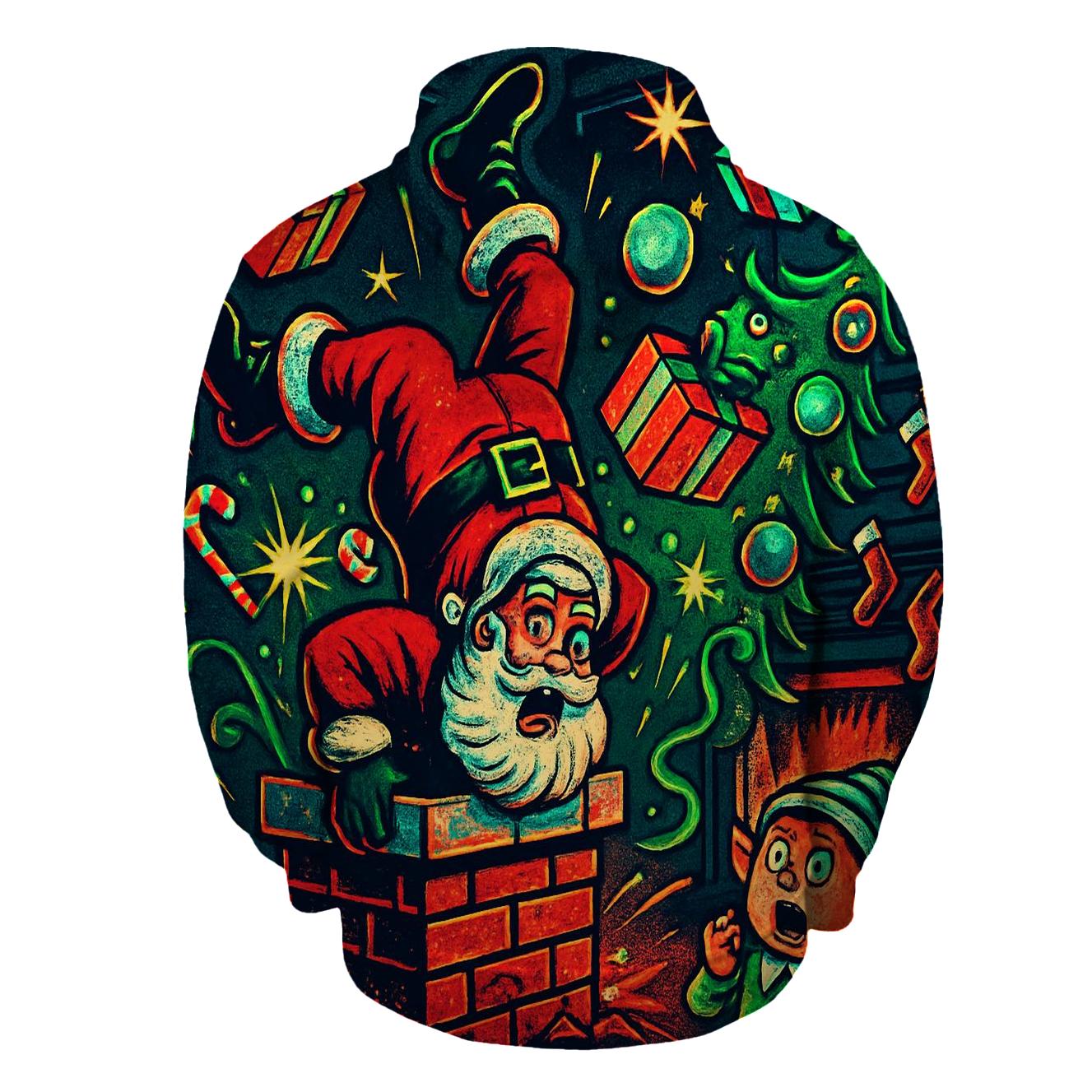 Santa Chimney Pinball Mishap hoodie designs