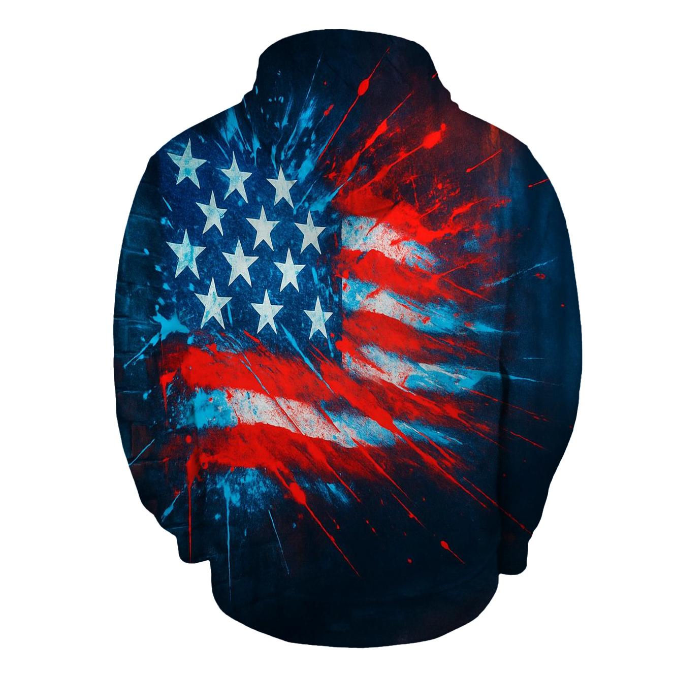Neon Alley Patriot Burst lightweight hoodies