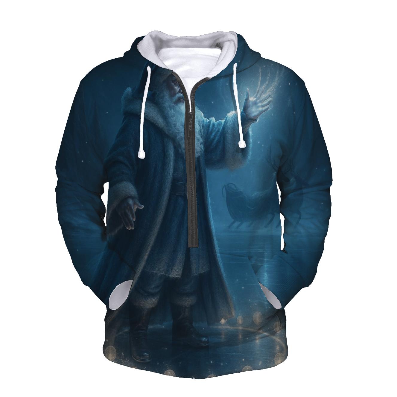 Frosted Moonlit Sleigh Summon lightweight hoodies
