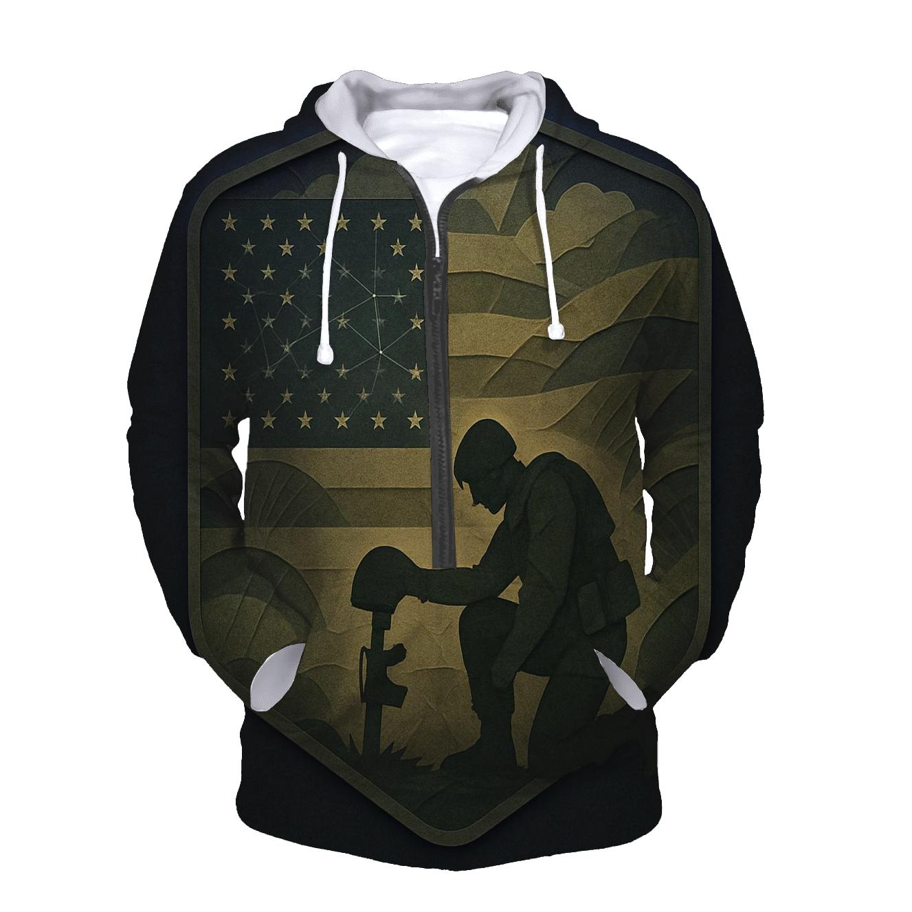 Constellation Flag Camouflage Collage Of Service graphic hoodies