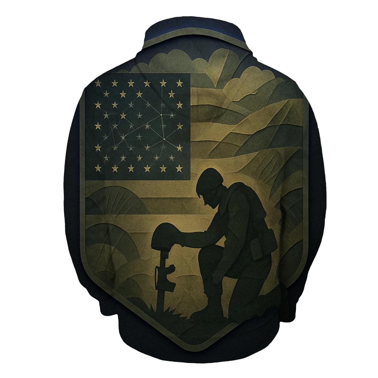 Constellation Flag Camouflage Collage Of Service graphic hoodies
