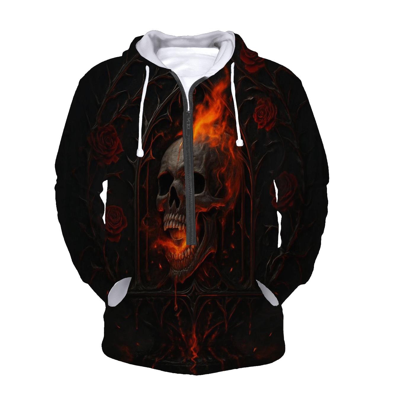 Infernal Bloom Of The Thorned Reliquary zip-up hoodies