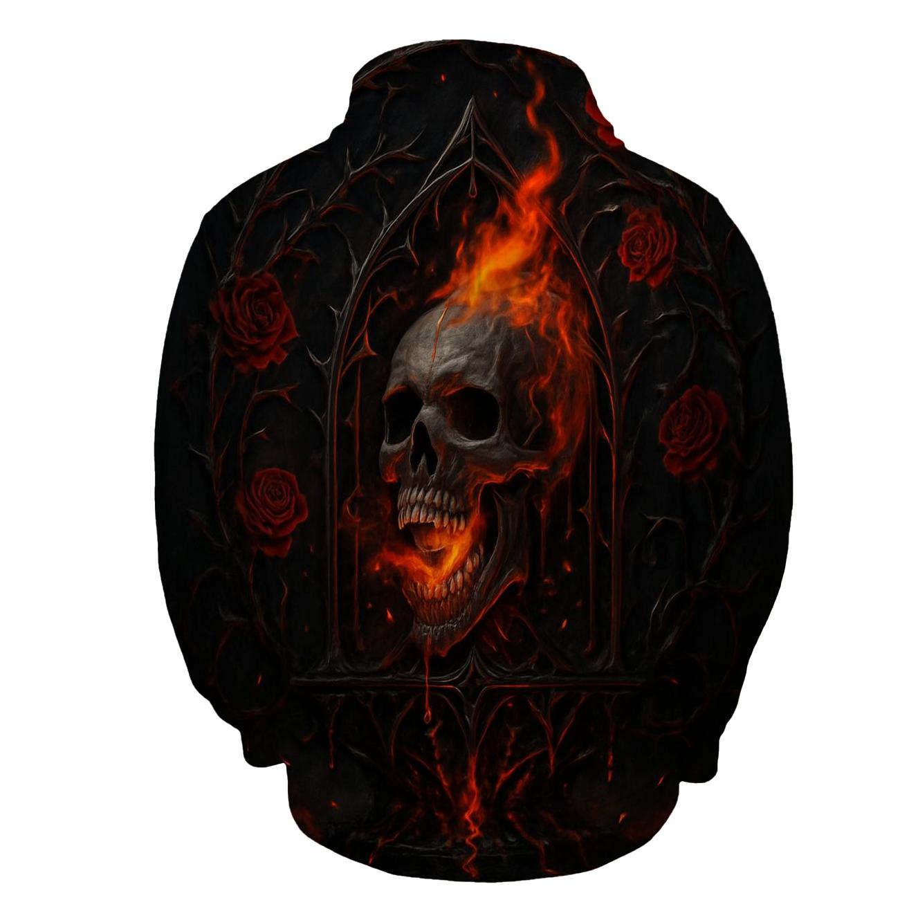 Infernal Bloom Of The Thorned Reliquary zip-up hoodies