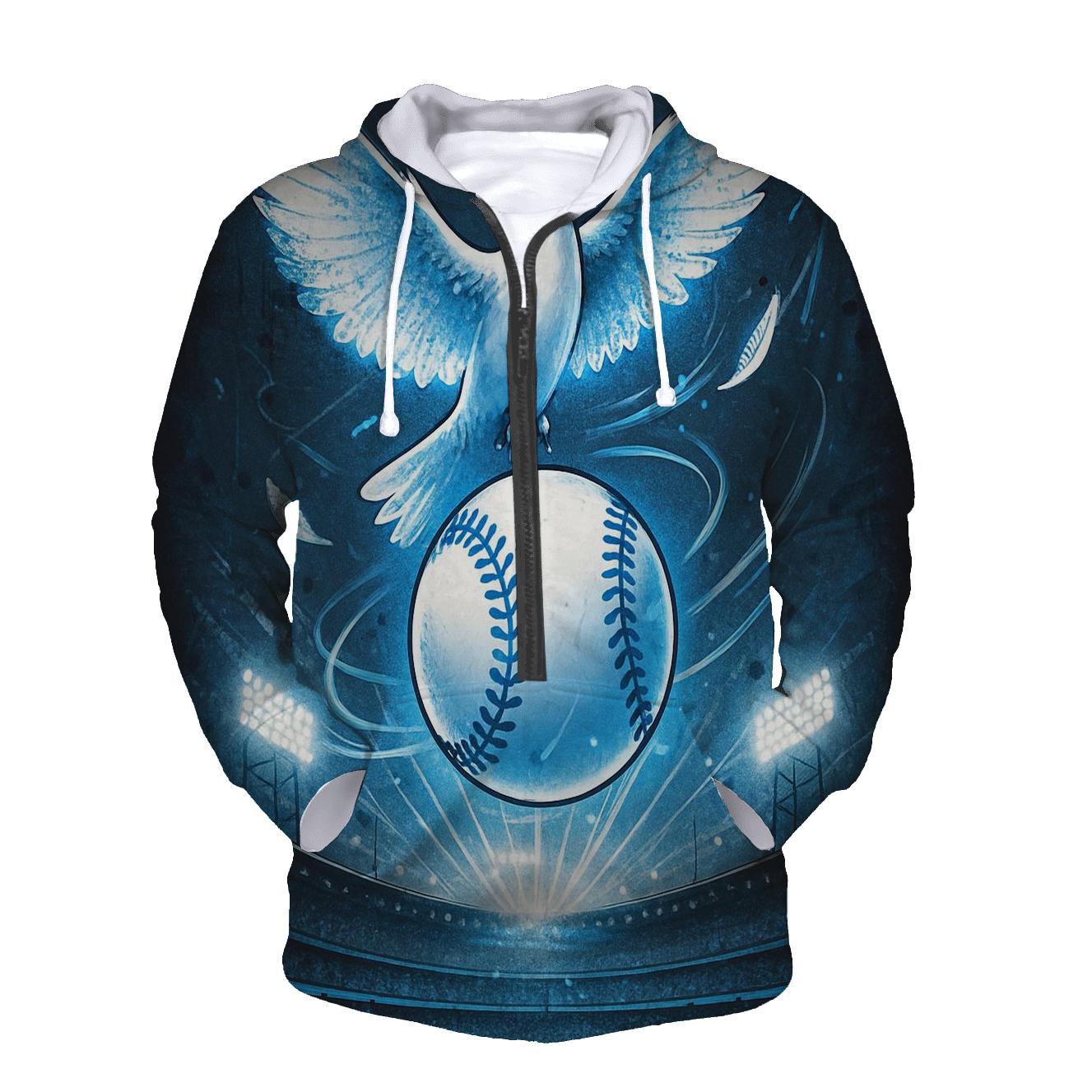 Sky Guardian Dove Over Stadium Lights lightweight hoodies