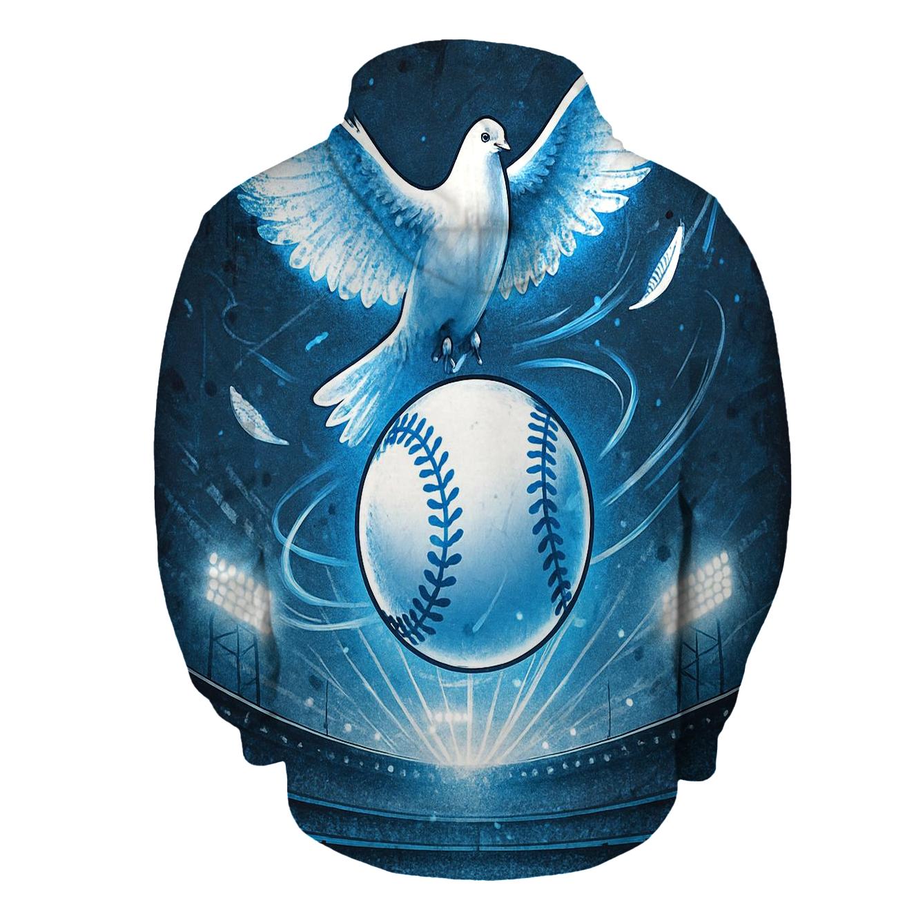 Sky Guardian Dove Over Stadium Lights lightweight hoodies