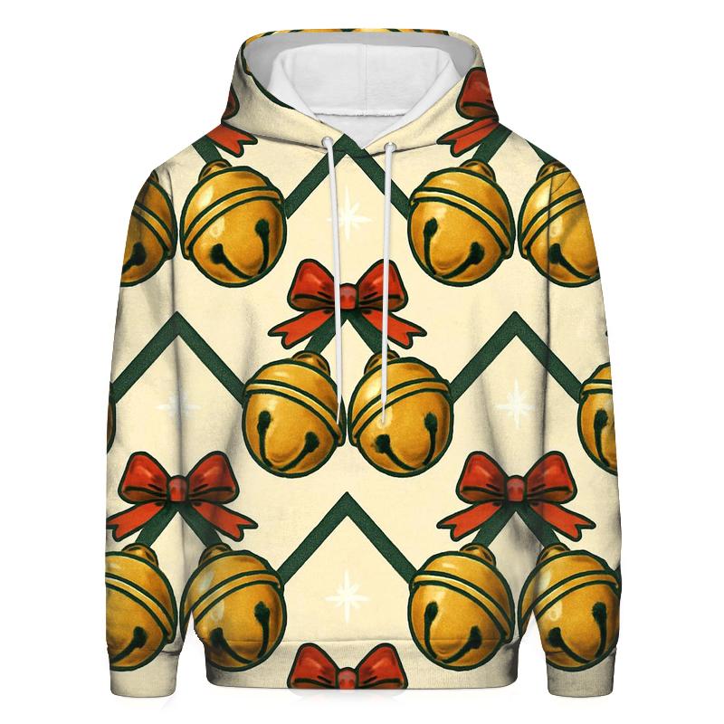 Golden Bell Chevron Parade On Warm Ivory Background hoodies fashion