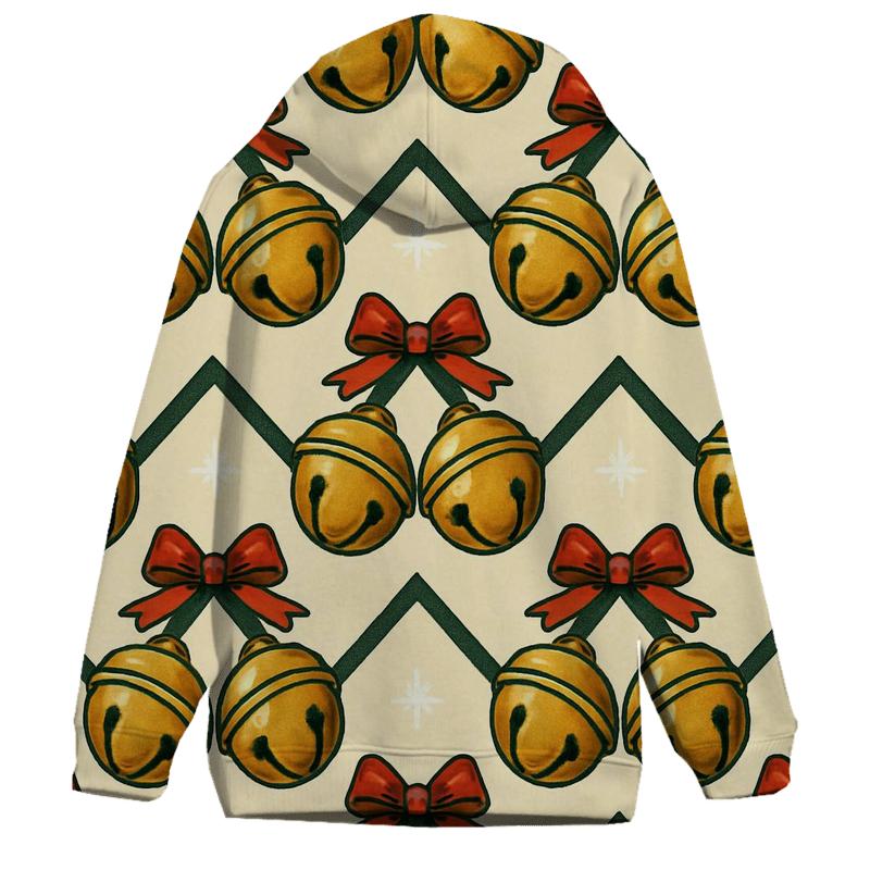 Golden Bell Chevron Parade On Warm Ivory Background hoodies fashion
