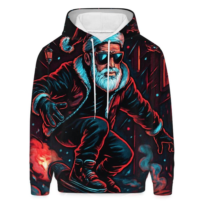 Neon Alley Santa Rider custom hoodies