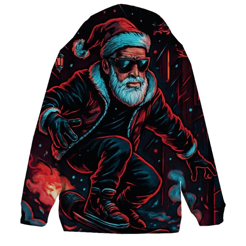 Neon Alley Santa Rider custom hoodies