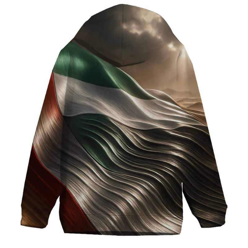 Metal Dunes Flag Of United Arab Emirates premium hoodies