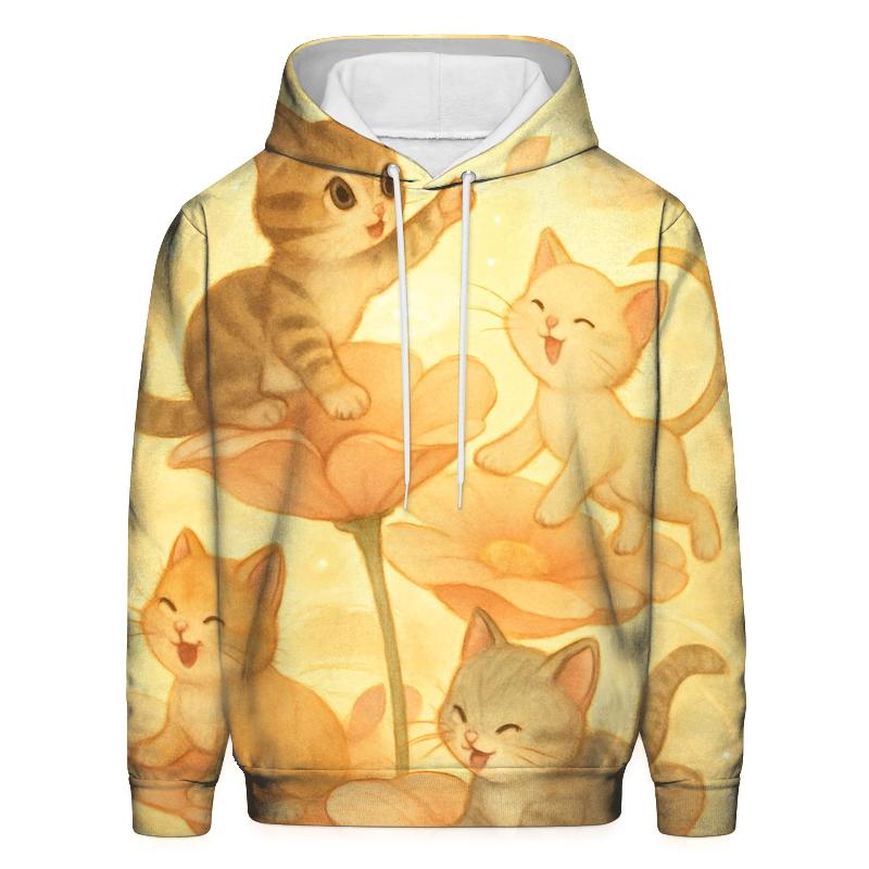 Sunrise Petal Carousel Cats designer hoodies