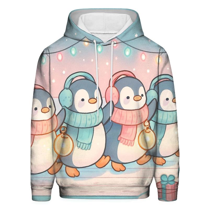 Penguin Parade Bubble Lights zip-up hoodies