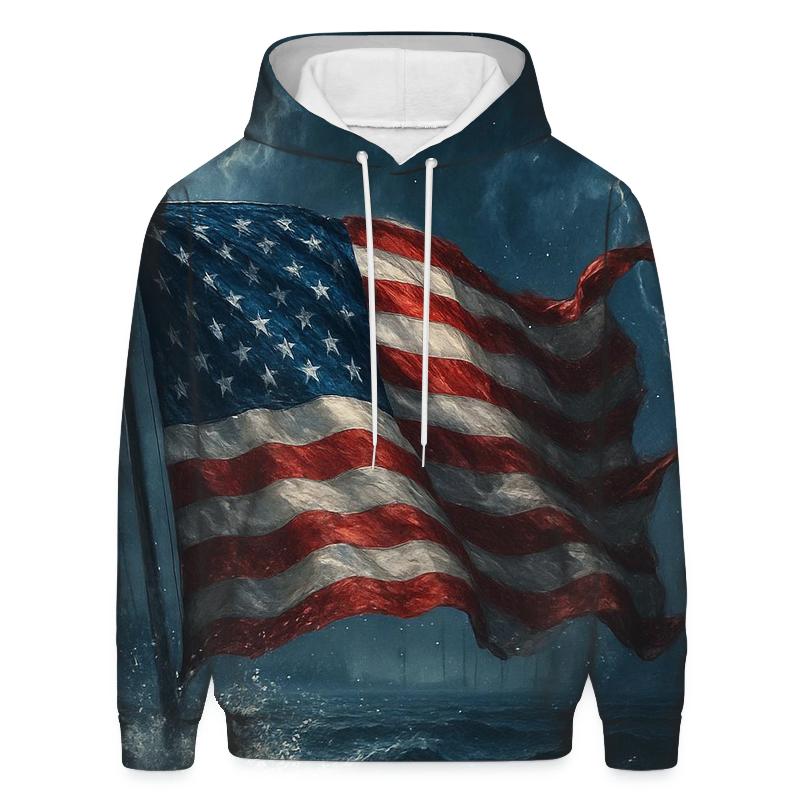 Midnight Harbor Flagstorm pullover hoodies