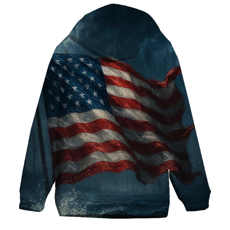 Midnight Harbor Flagstorm pullover hoodies