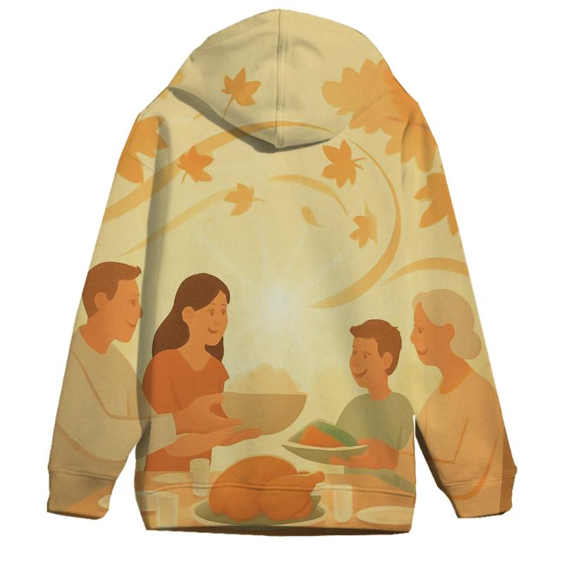 Sunbeam Leaf Dance Around The Farmhouse Table printed hoodies